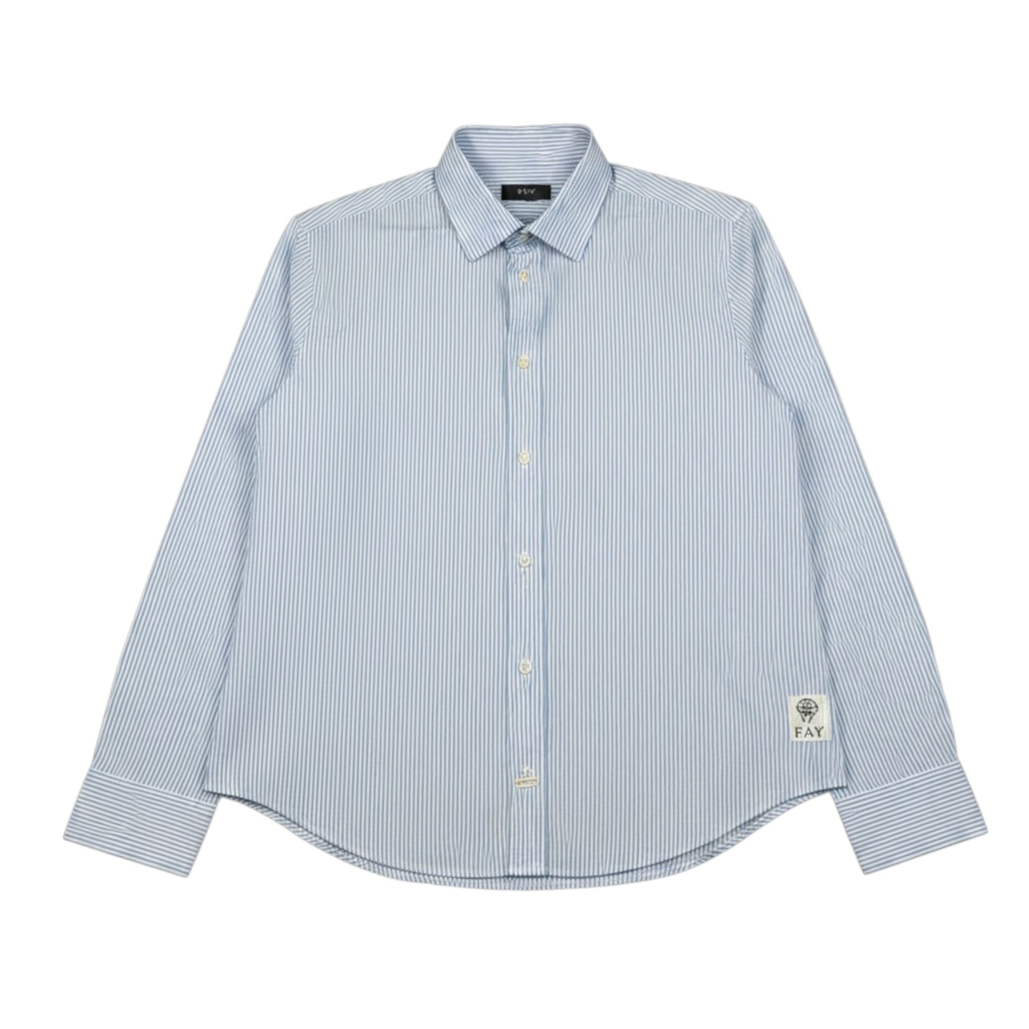 La Stupenderia Camicia Manica Lunga Fantasia A Righe Azzurro per Bambino 5Q50500 AZZURRO LA STUPENDERIA 