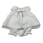 La Stupenderia Abito Mezza Manica tinta unita con Culotte Bianco per Neonata CBAB54X BIANCO LA STUPENDERIA 