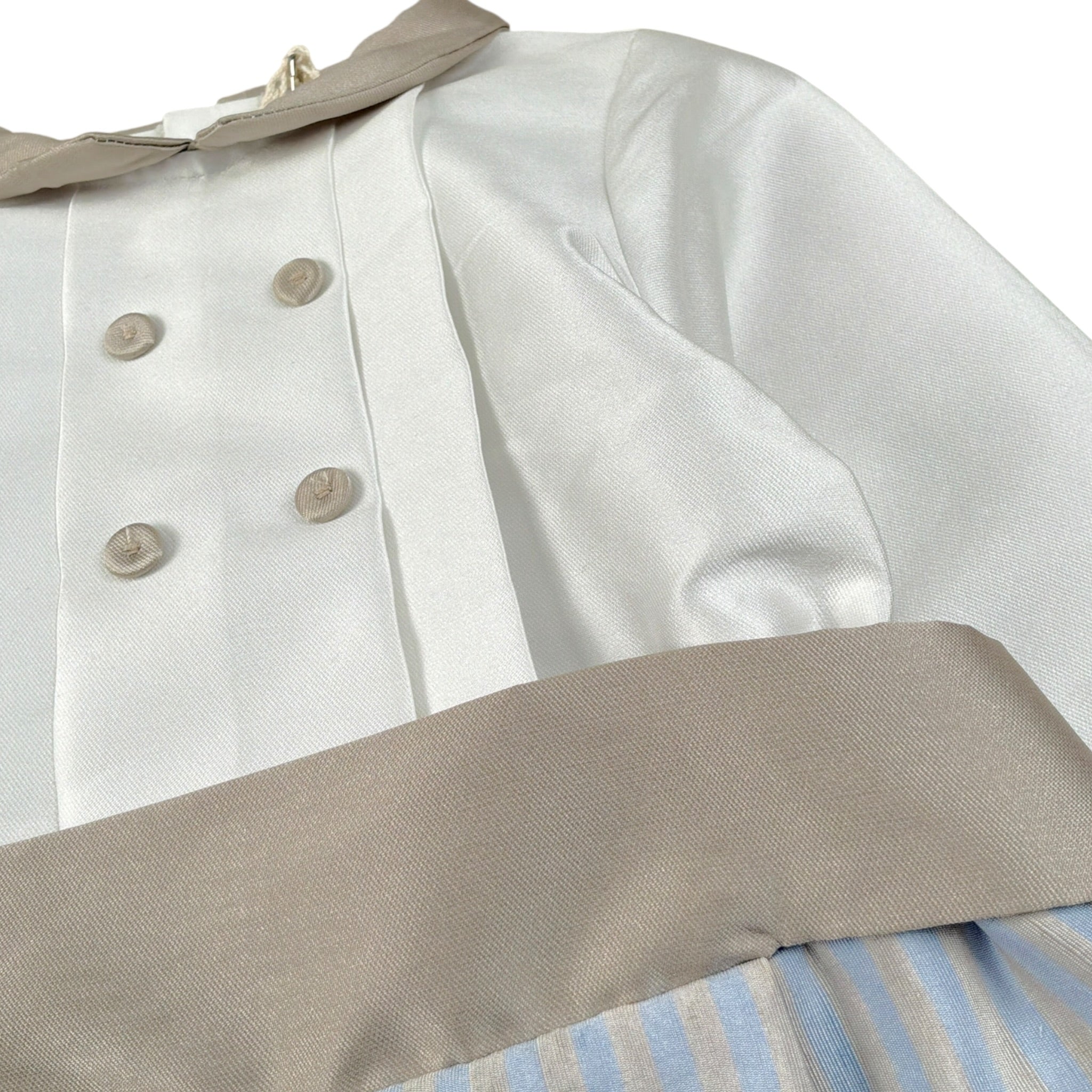 La Stupenderia Tutina Bicolore con Colletto Bianco/Azzurro per Neonato CBPG57 BIANCO/AZZURRO LA STUPENDERIA 