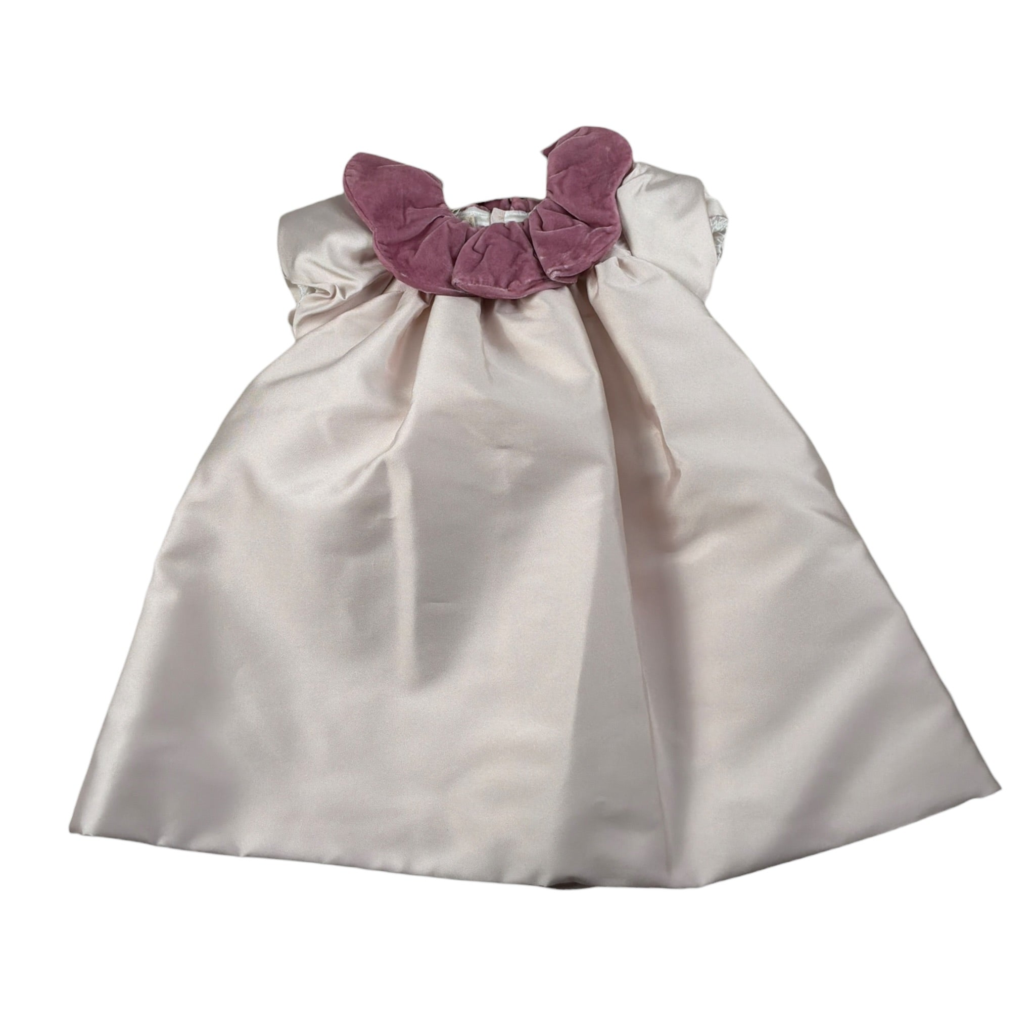 La Stupenderia Abito Mezza Manica tinta unita con Colletto Rosa per Bambina CCAB28 ROSA LA STUPENDERIA 