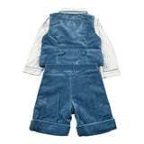 La Stupenderia Completo 3 Pezzi Camcia-Gilet-Bermuda Blu per Neonato CCGL21 BLU LA STUPENDERIA 