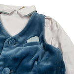 La Stupenderia Completo 3 Pezzi Camcia-Gilet-Bermuda Blu per Neonato CCGL21 BLU LA STUPENDERIA 