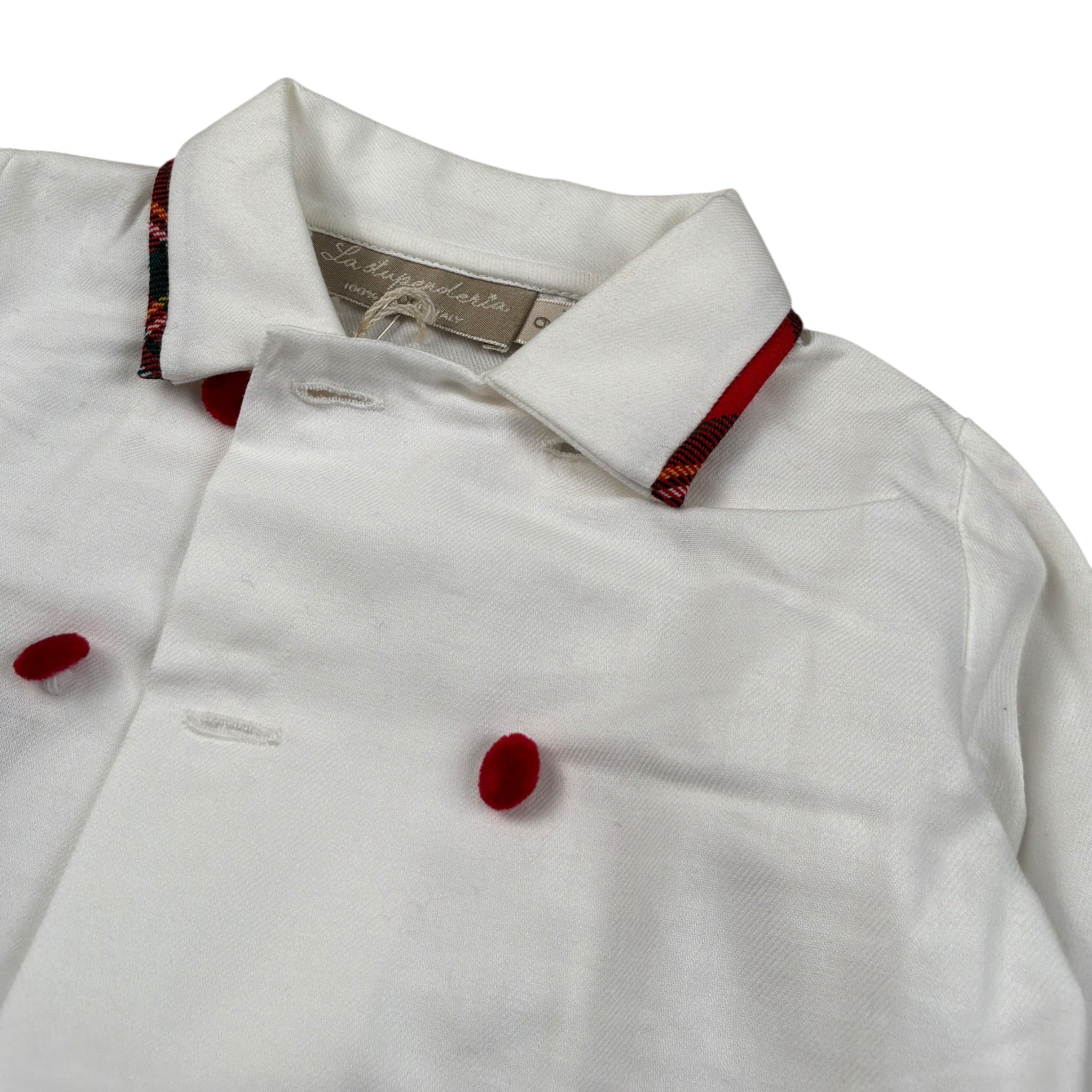 La Stupenderia Camicia Manica Lunga tinta unita Panna per Neonato TBCM01 PANNA LA STUPENDERIA 