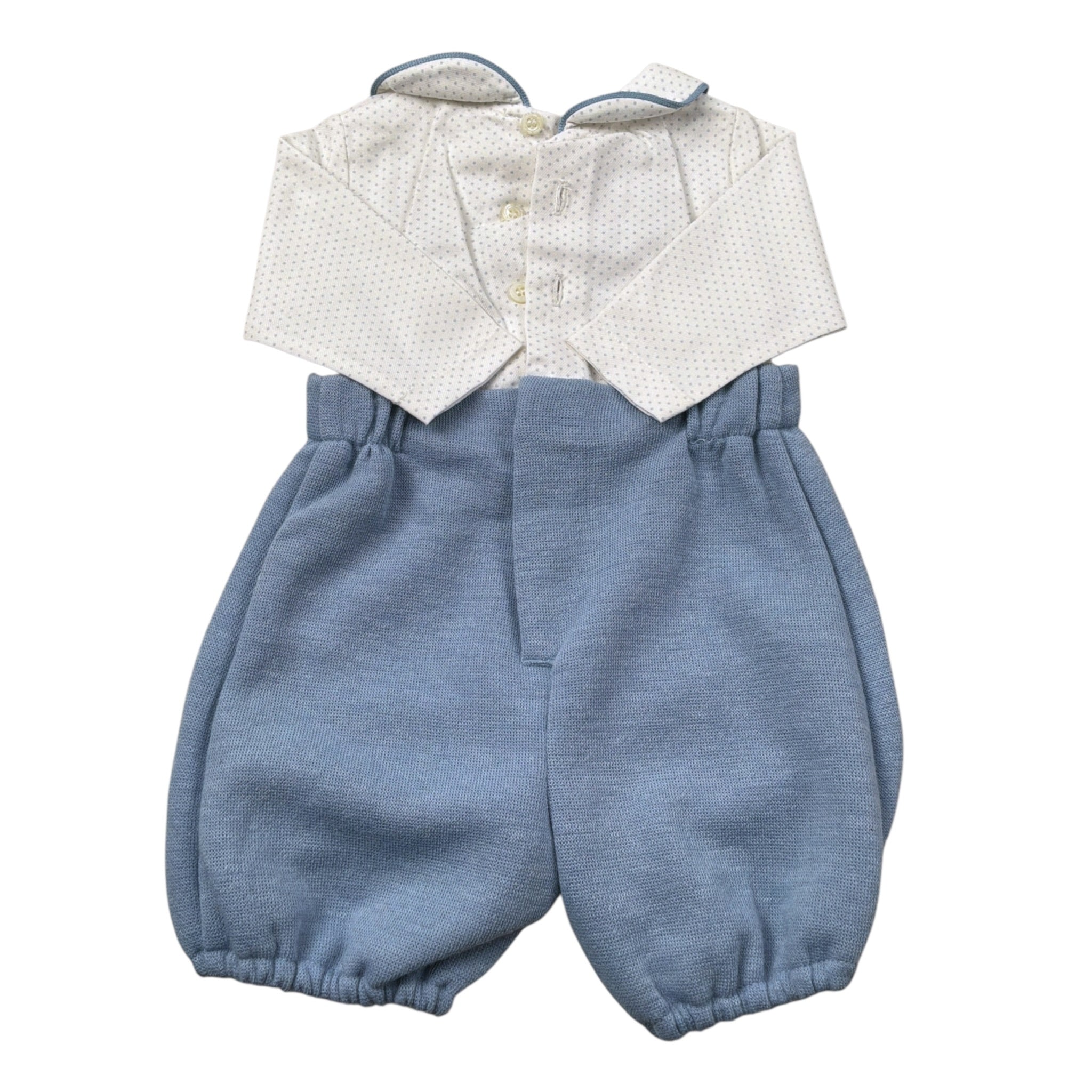 La Stupenderia Tutina Manica Lunga Bicolore Bianco/Azzurro per Neonato TBPG03 BIANCO/AZZURRO LA STUPENDERIA 