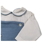 La Stupenderia Tutina Manica Lunga Bicolore Bianco/Azzurro per Neonato TBPG03 BIANCO/AZZURRO LA STUPENDERIA 