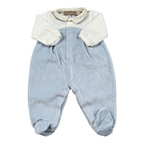 La Stupenderia Tutina Manica Lunga tinta unita In Ciniglia Azzurro per Neonato TBTT5L04 AZZURRO LA STUPENDERIA 