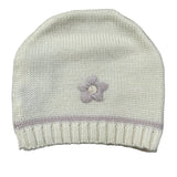 La Stupenderia Cappello tinta unita con Ricami Panna per Neonata WBCP52 PANNA LA STUPENDERIA 