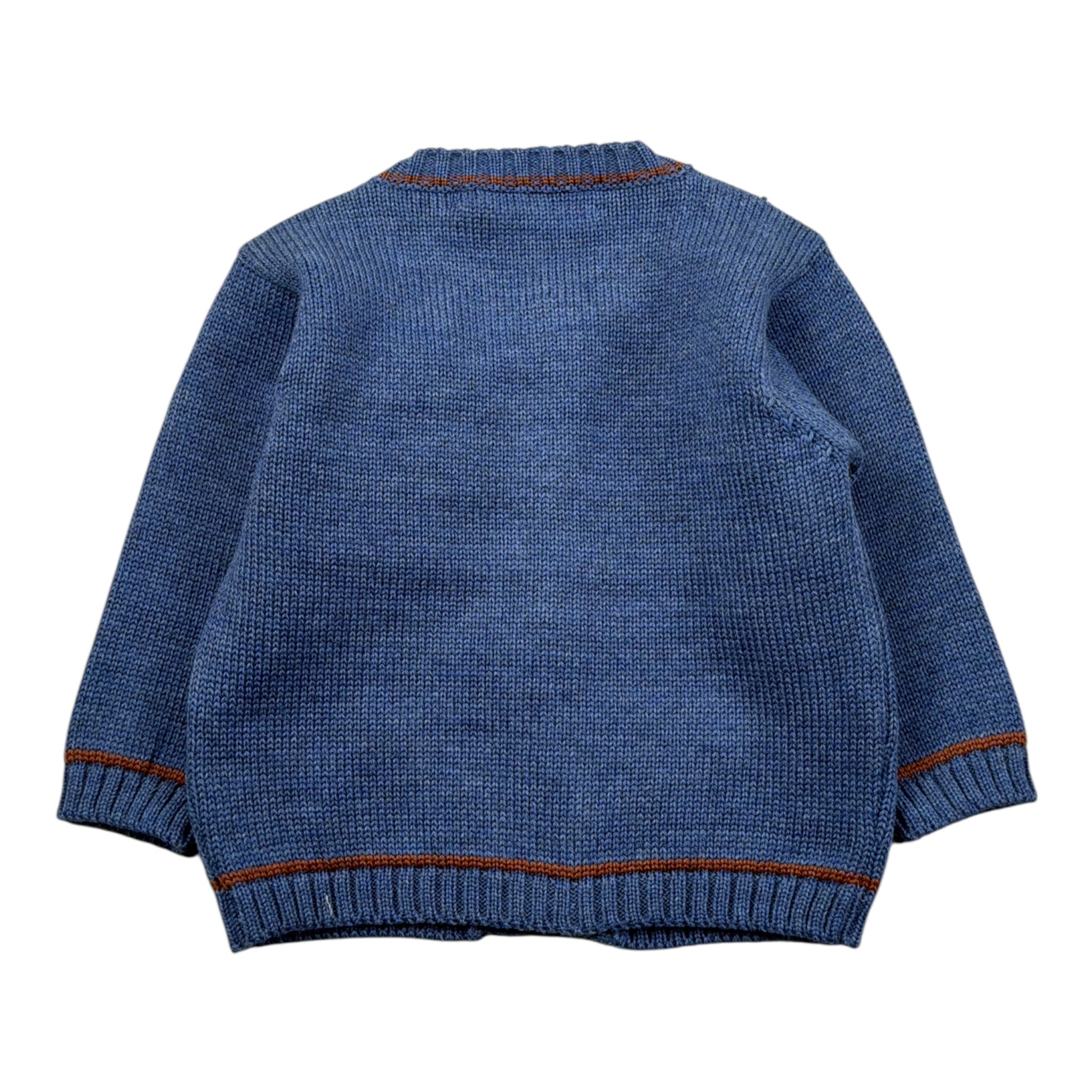 La Stupenderia Cardigan tinta unita con Bottoni Blu per Neonato WCCR65 BLU LA STUPENDERIA 