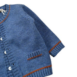La Stupenderia Cardigan tinta unita con Bottoni Blu per Neonato WCCR65 BLU LA STUPENDERIA 