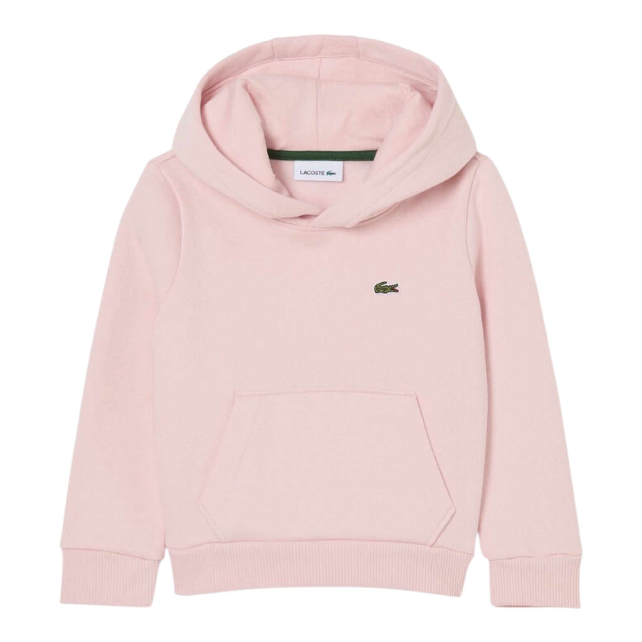 Lacoste Felpa tinta unita con Cappuccio Rosa per Bambina SJ0926J ROSA LACOSTE 
