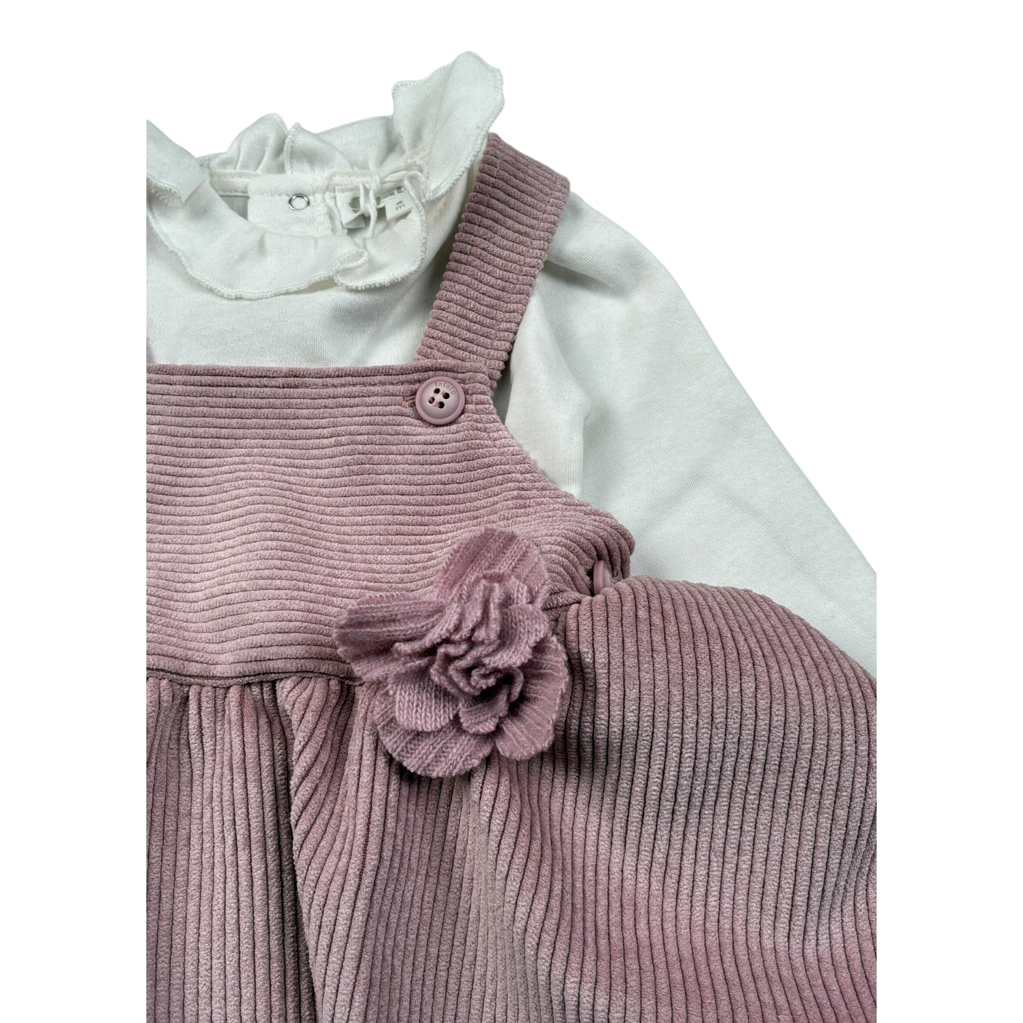 Lalalu' Completo 2 Pezzi Body-Salopette Rosa per Neonata 8LTL11Q ROSA LALALU' 
