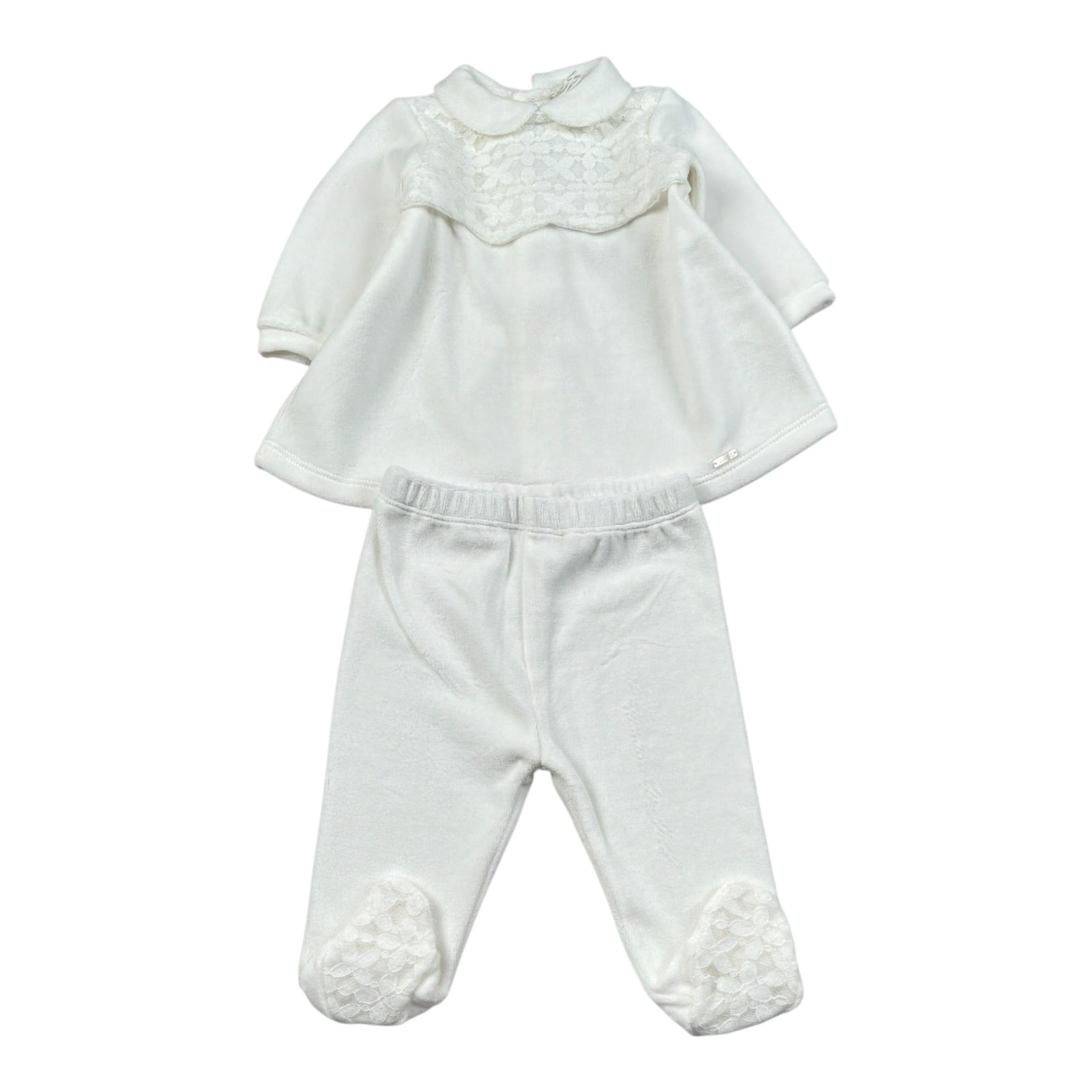 Lalalu' Completo 2Pz tinta unita Maglia-Ghettina Bianco per Neonata CPL7Q BIANCO LALALU' 