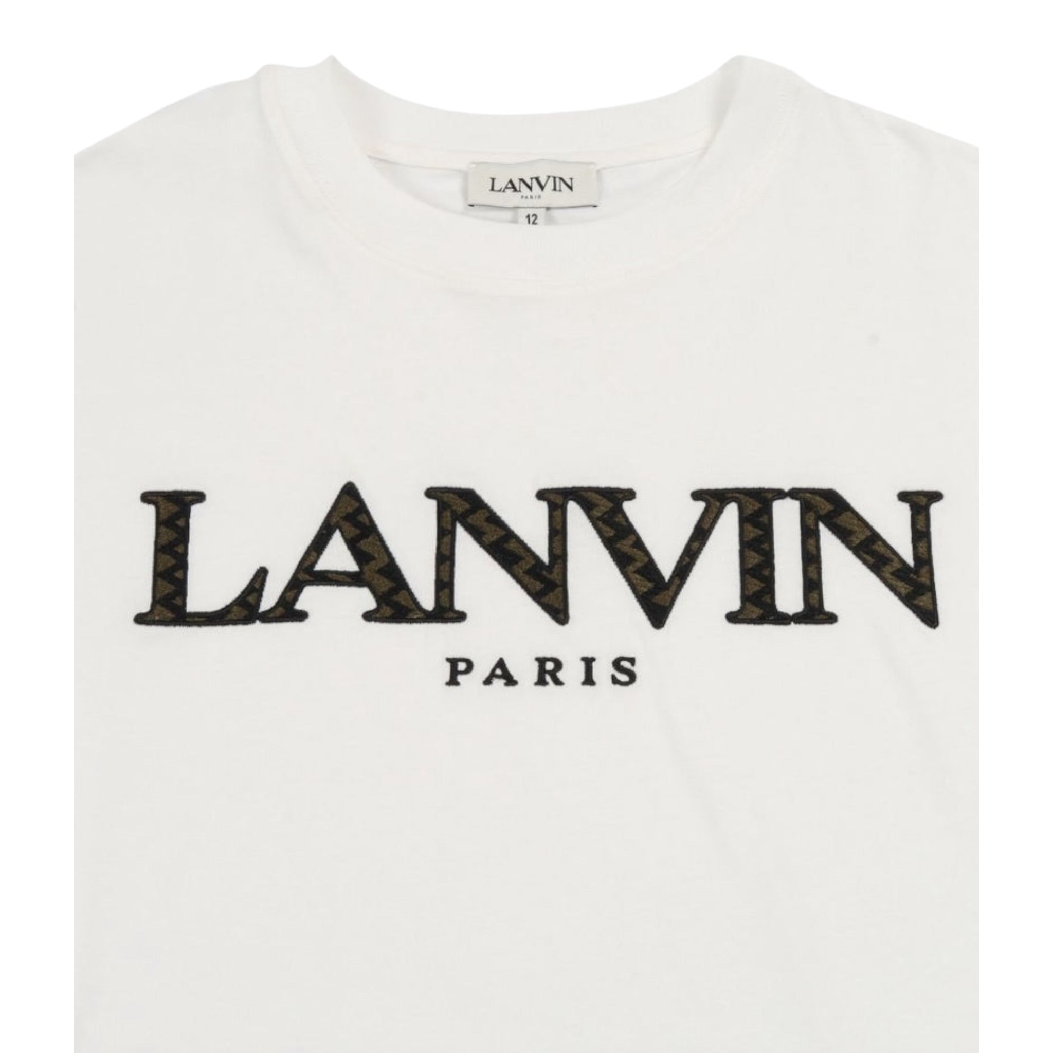 Lanvin T-Shirt tinta unita con Stampa Bianco per Bambino N30283 BIANCO LANVIN 