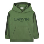 Lanvin Felpa tinta unita con Cappuccio Verde per Bambino N30295 VERDE LANVIN 