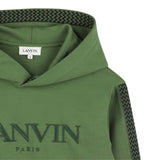 Lanvin Felpa tinta unita con Cappuccio Verde per Bambino N30295 VERDE LANVIN 