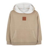 Lanvin Felpa tinta unita con Cappuccio In Maglia Beige per Bambino N30297 BEIGE LANVIN 