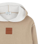 Lanvin Felpa tinta unita con Cappuccio In Maglia Beige per Bambino N30297 BEIGE LANVIN 