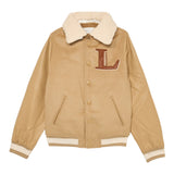 Lanvin Giubbino Modello College tinta unita con Logo Beige per Bambino N30307 BEIGE LANVIN 
