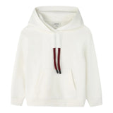 Lanvin Felpa tinta unita con Cappuccio Bianco per Bambino N30316 BIANCO LANVIN 