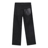 Lanvin Jeans tinta unita con Girovita Regolabile Nero per Bambina N30320 NERO LANVIN 