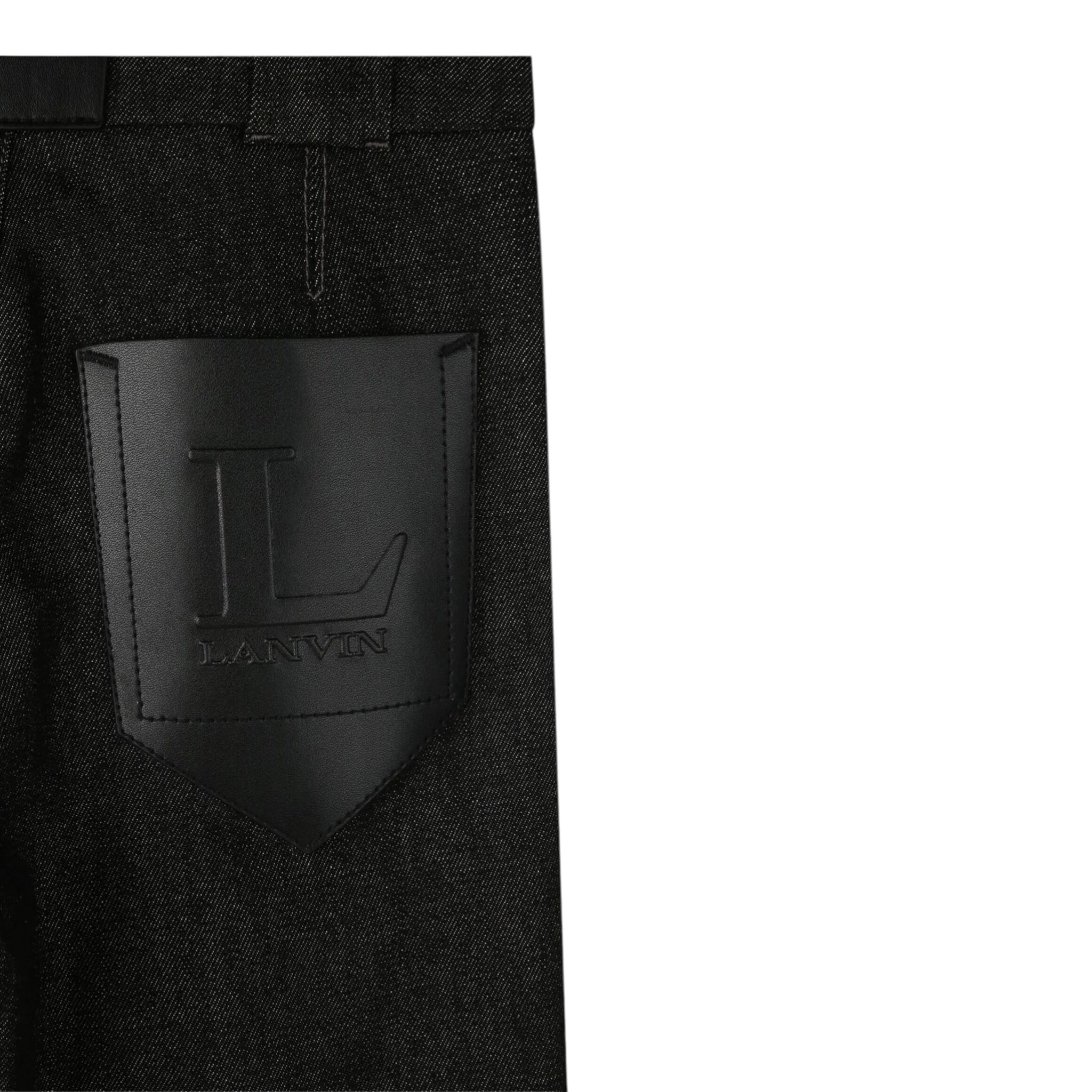 Lanvin Jeans tinta unita Modello Palazzo Nero per Bambina N30325 NERO LANVIN 