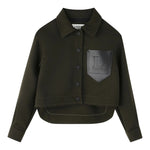 Lavin Camicia Manica Lunga tinta unita con Logo Verde per Bambino N30258 VERDE LAVIN 