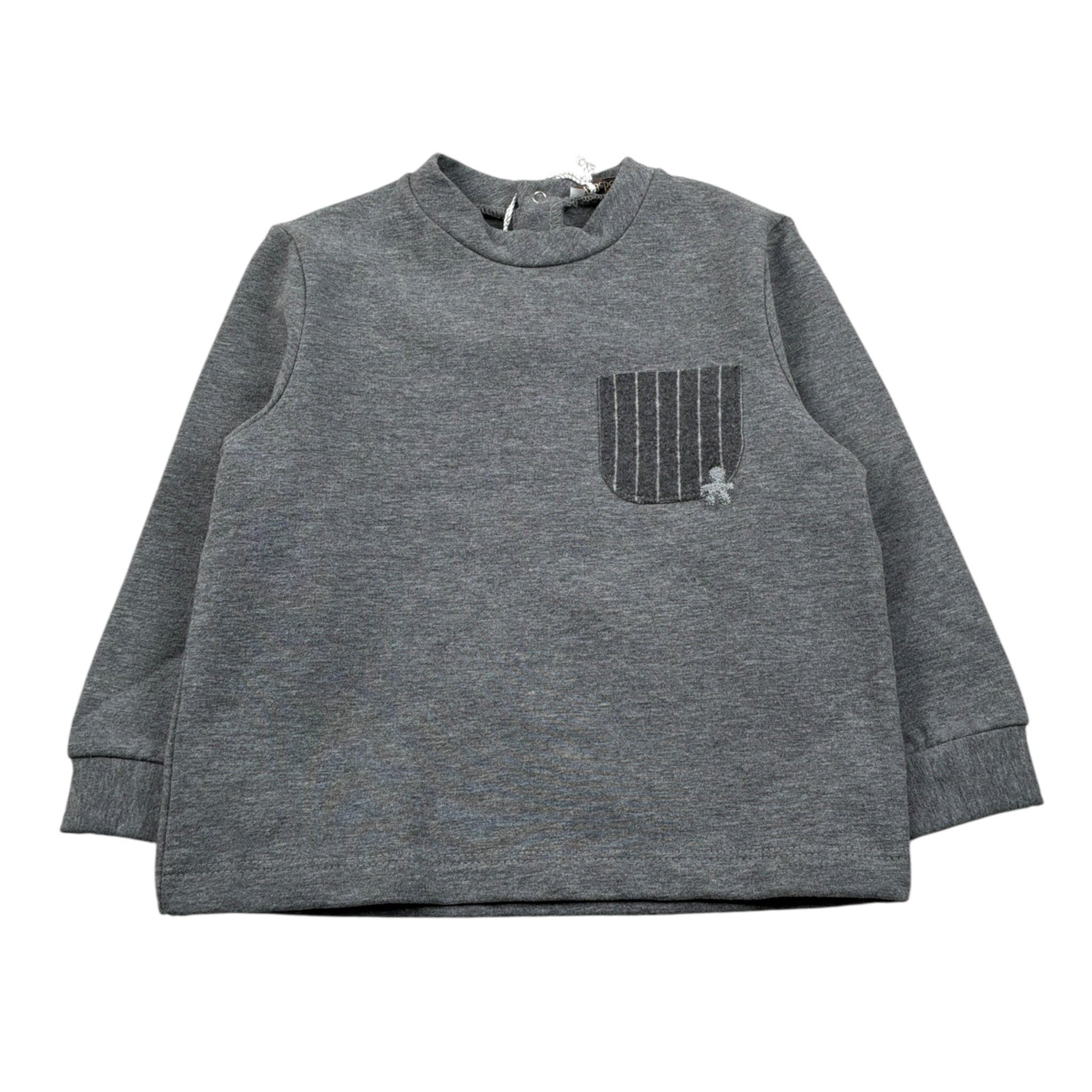 Le Bebe Felpa Chiusa Girocollo tinta unita Grigio per Neonato LBB1383 GRIGIO LE BEBE 