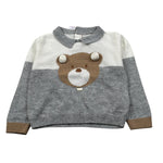 Le Bebe Maglia Bicolore con Colletto Panna/Grigio per Neonato LBB4702 PANNA/GRIGIO LE BEBE 