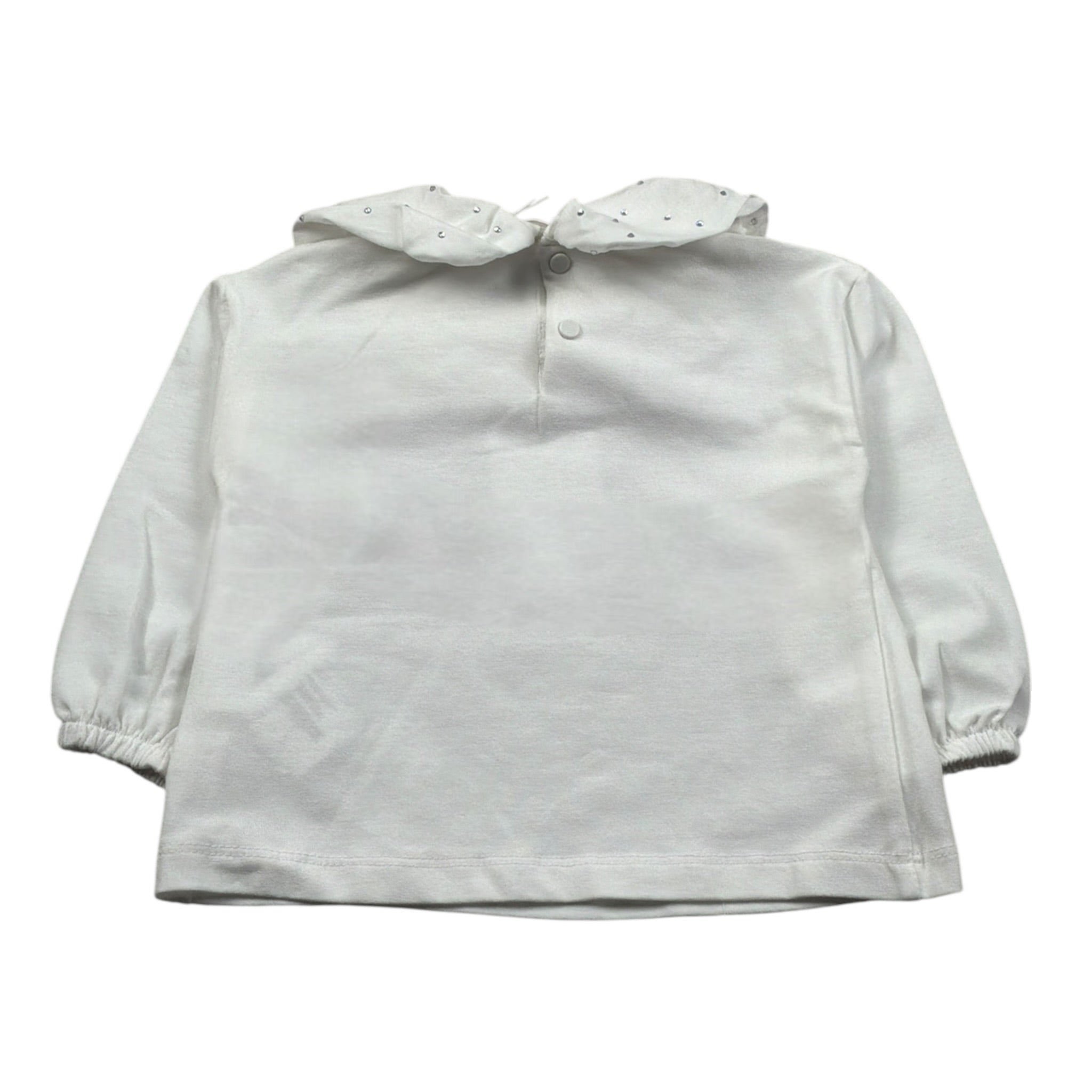 U+È Shirt Girocollo tinta unita con Colletto Bianco per Neonata UE1500 BIANCO U+è 