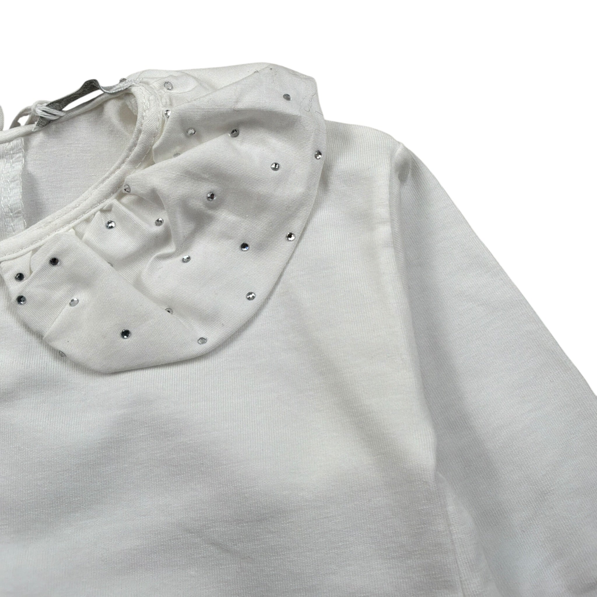 U+È Shirt Girocollo tinta unita con Colletto Bianco per Neonata UE1500 BIANCO U+è 