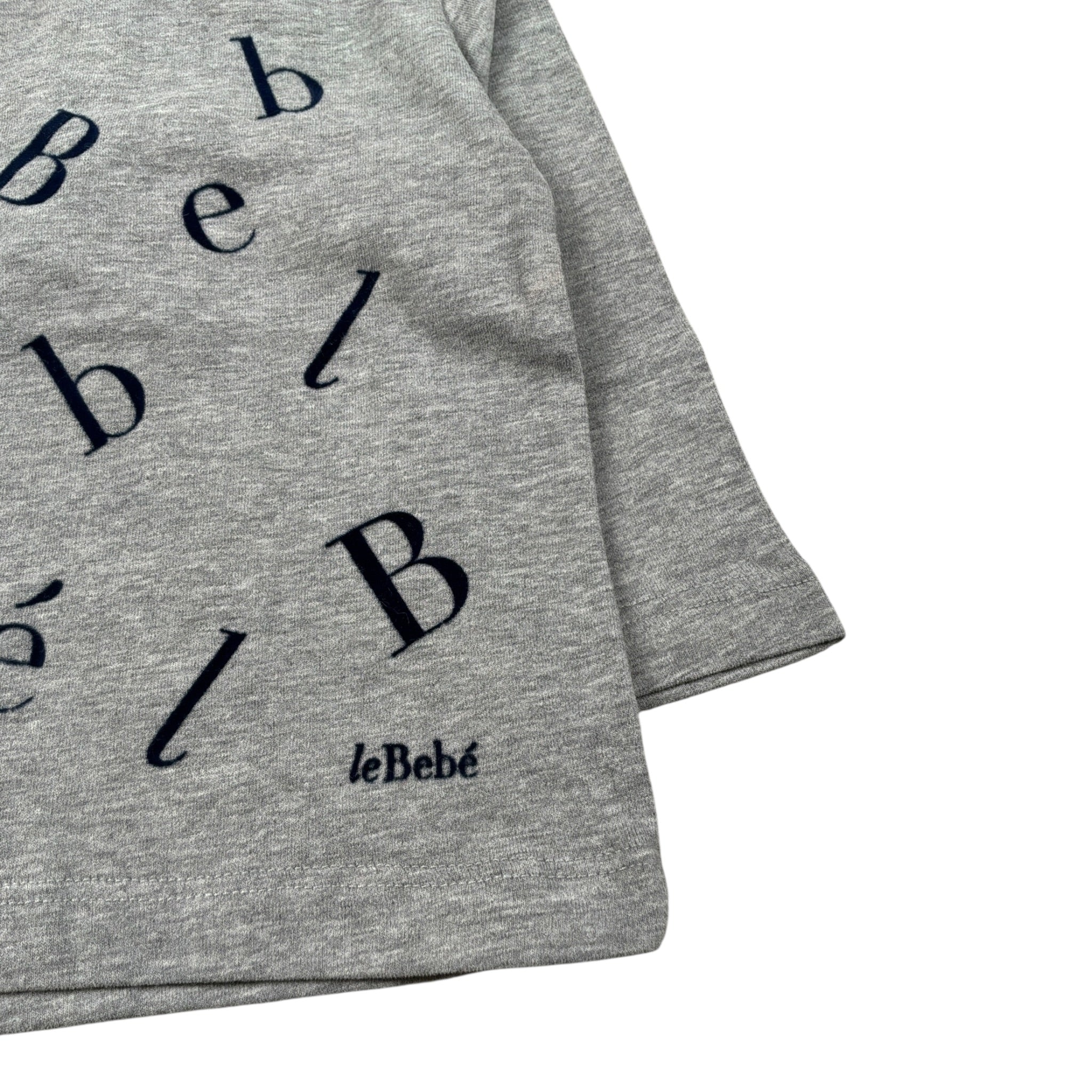 Le Bebe' Shirt Girocollo tinta unita con Stampe Grigio per Neonato LBB0255 GRIGIO LE BEBE' 