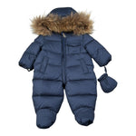 Le Bebe' Eskimo tinta unita con Cappuccio Blu per Neonato LBB1308 BLU LE BEBE' 