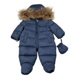 Le Bebe' Eskimo tinta unita con Cappuccio Blu per Neonato LBB1308 BLU LE BEBE' 