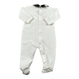 Le Bebe' Tutina tinta unita con Stampa Bianco per Neonato LBB4678 BIANCO LE BEBE' 