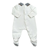 Le Bebe' Tutina tinta unita con Stampa Bianco per Neonato LBB4714 BIANCO LE BEBE' 