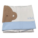 Le Bebe' Coperta Bicolore con Stampa Azzurro/Bianco per Neonato LBB5122 AZZURRO/BIANCO LE BEBE' 