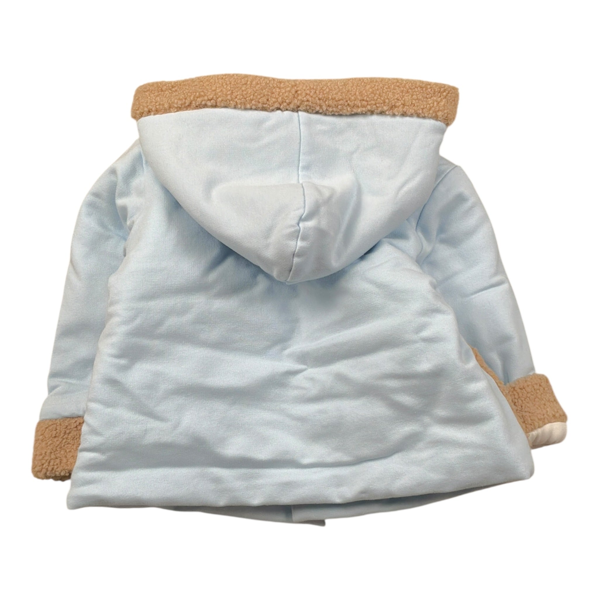 Le Bebe' Cappotto tinta unita con Cappuccio Azzurro per Neonato LBB5123 AZZURRO LE BEBE' 