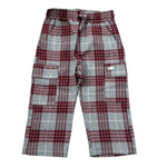 Le Bebe' Pantalone Bicolore con Fantasia A Quadri Grigio per Neonata LBB5163 GRIGIO LE BEBE' 