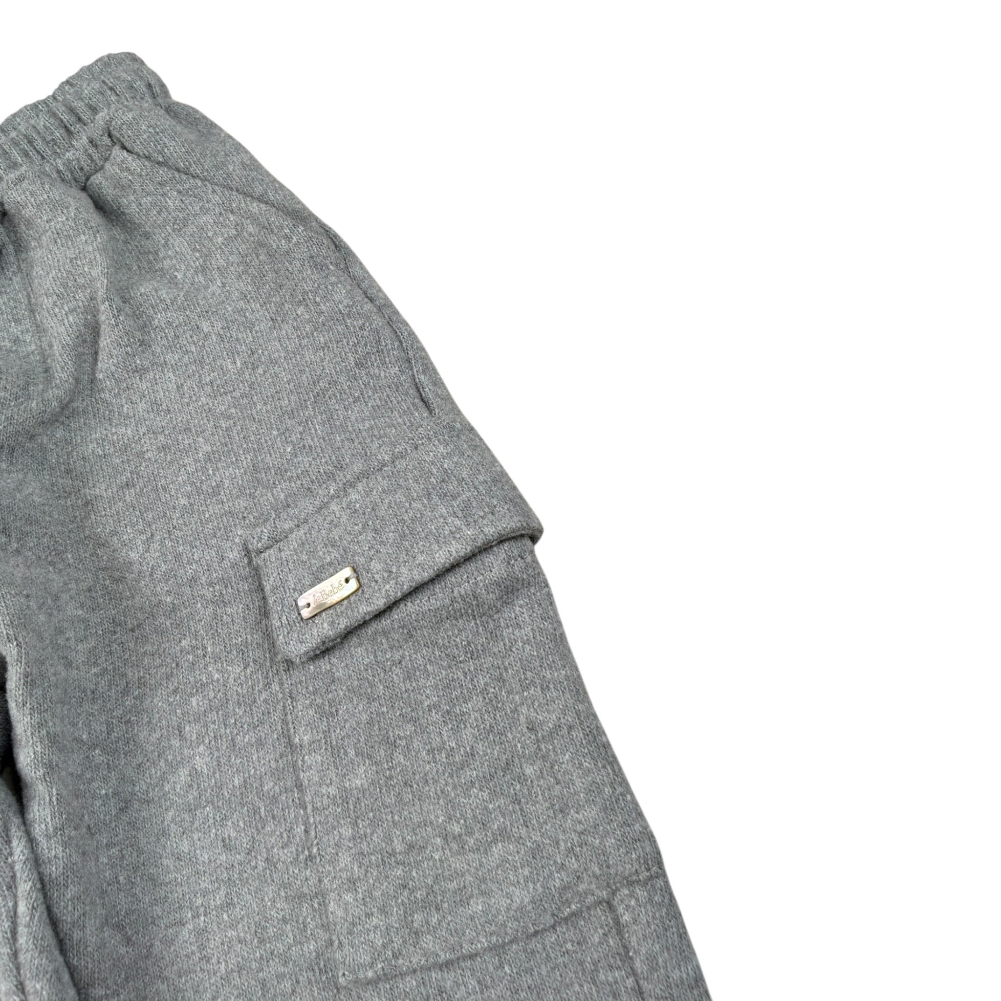 Le Bebe' Pantalone tinta unita con Elastico In Vita Grigio per Neonato LBB5240 GRIGIO LE BEBE' 