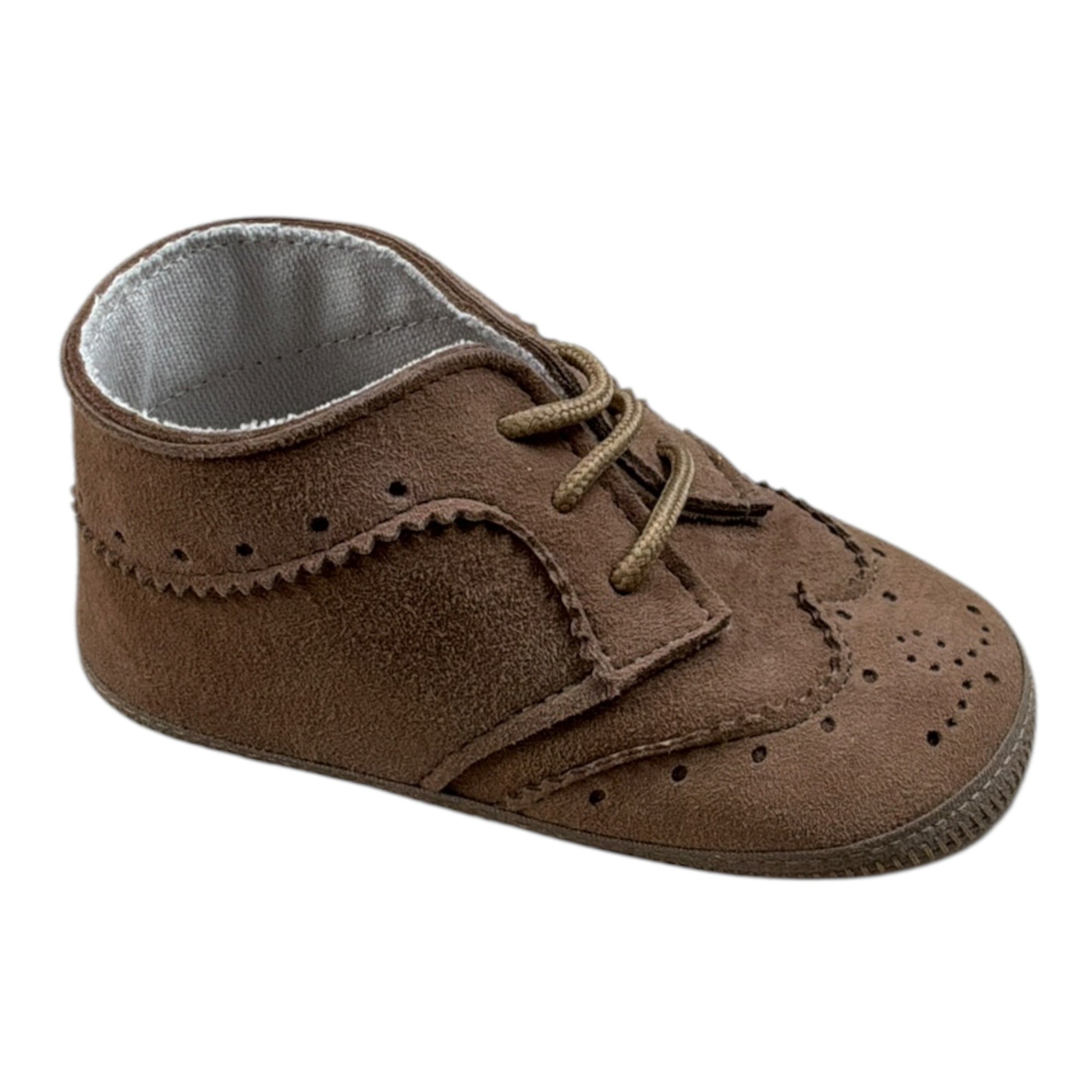 Le Bebe' Sneakers tinta unita con Lacci Marrone per Neonato LBB5246 MARRONE LE BEBE' 