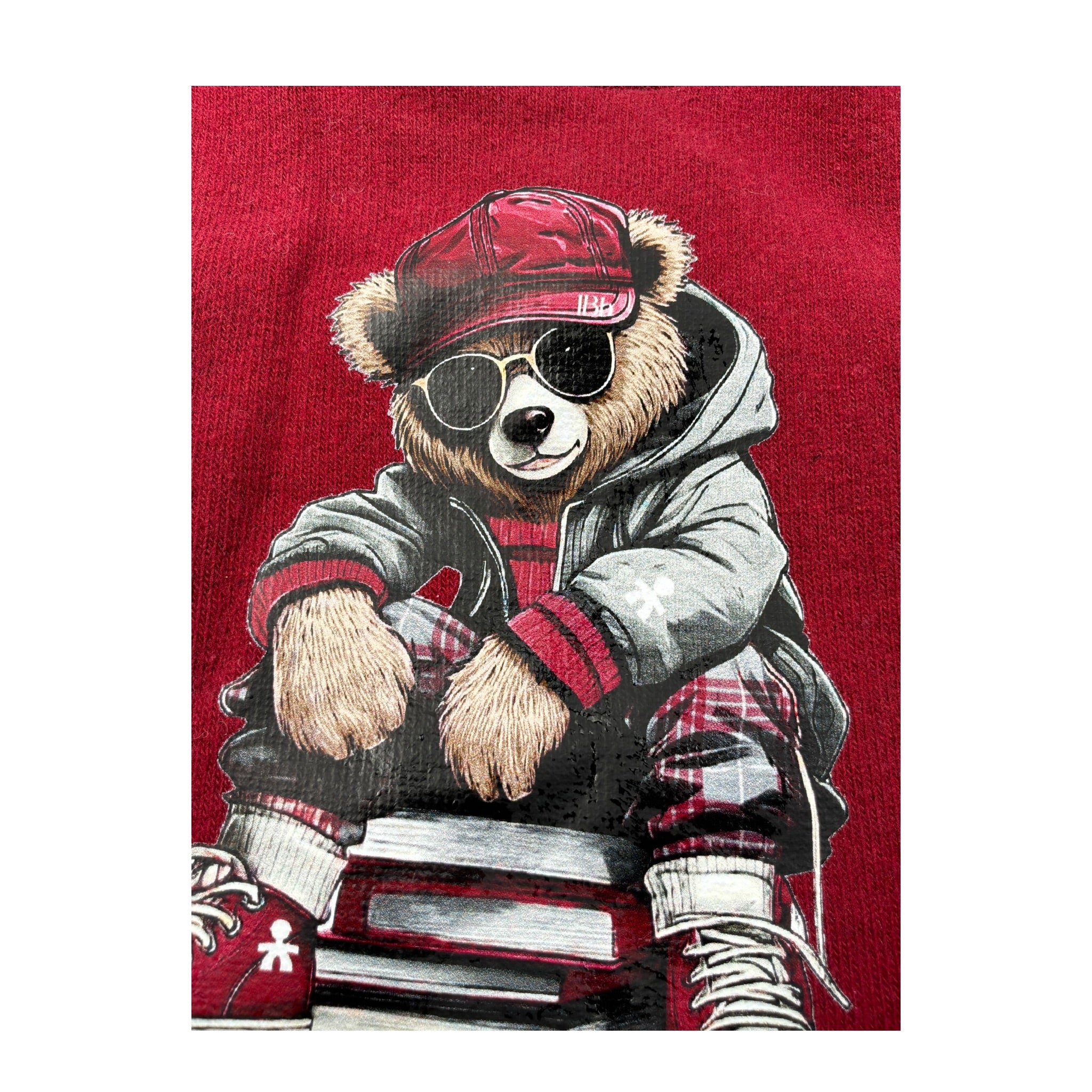 Le Bebe' Maglia Girocollo tinta unita con Stampa Bordeaux per Neonato LBB5249 BORDEAUX LE BEBE' 
