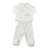 Le Bebe' Completo 2Pz Maglia-Ghettina Bianco per Neonato LBG5945 BIANCO LE BEBE' 