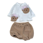 Le Bebe' Completo 2Pz Shirt-Coulotte Bianco per Neonata LBG60177 BIANCO LE BEBE' 