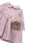 Le Bebe' Abito tinta unita con Applicazione Rosa per Neonata LBG6020X ROSA LE BEBE' 