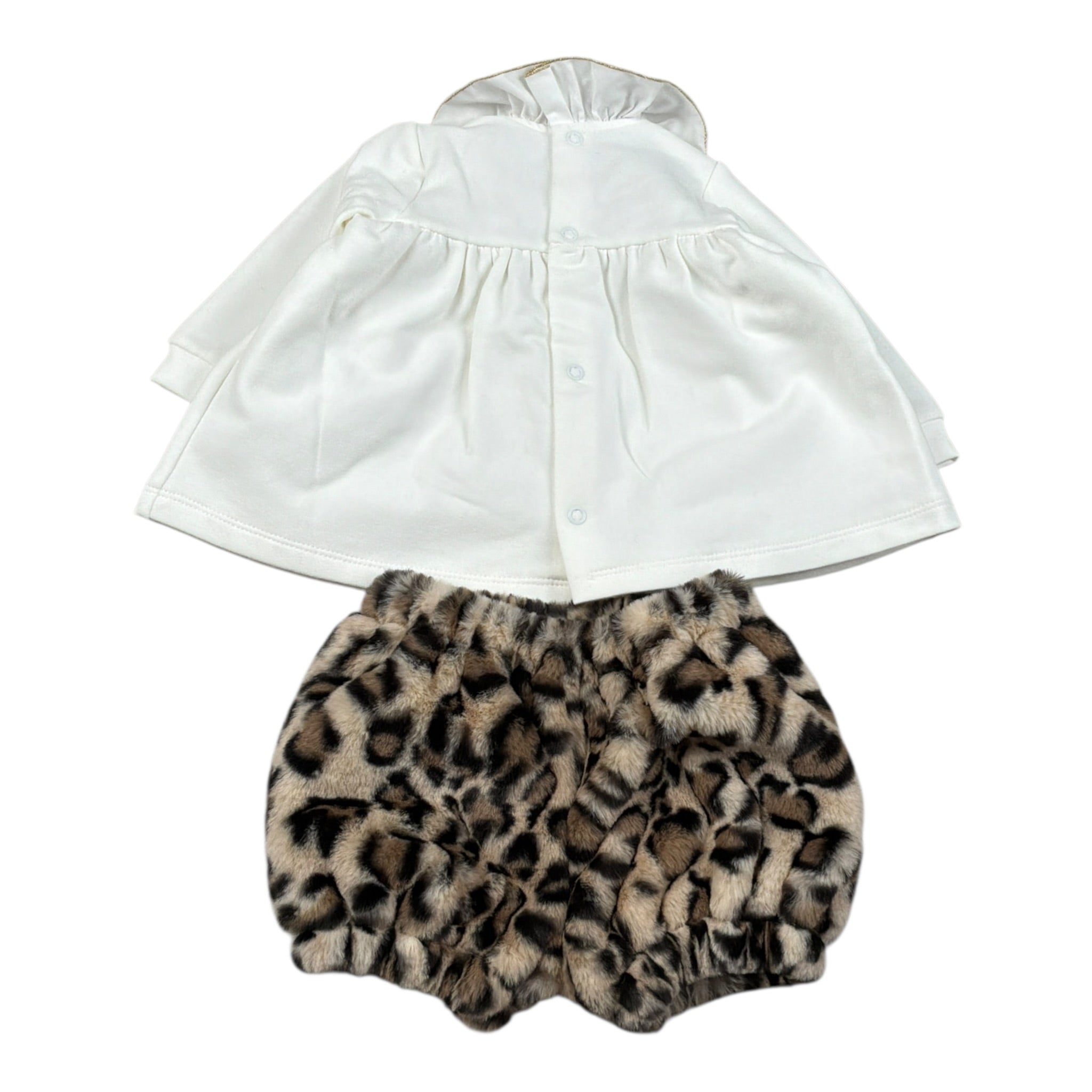 Le Bebe' Completo 2Pz Shirt-Coulotte Bianco per Neonata LBG6026 BIANCO LE BEBE' 