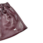 Le Bebe' Gonna In Ecopelle tinta unita Bordeaux per Neonata LBG6072 BORDEAUX LE BEBE' 