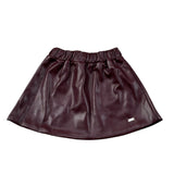 Le Bebe' Gonna In Ecopelle tinta unita Bordeaux per Bambina LBG6072J BORDEAUX LE BEBE' 