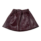 Le Bebe' Gonna In Ecopelle tinta unita Bordeaux per Bambina LBG6072J BORDEAUX LE BEBE' 