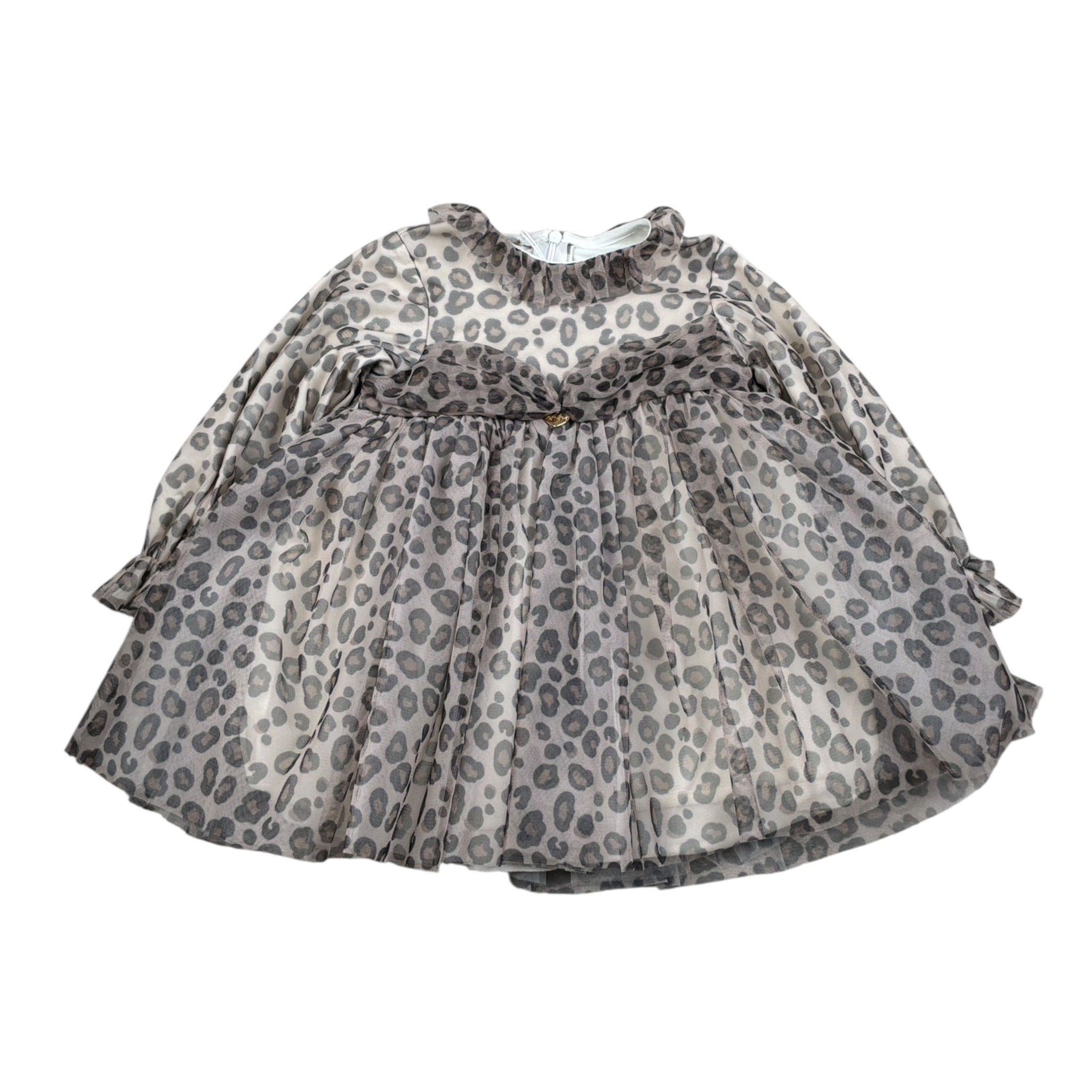 Le Bebe' Abito tinta unita Fantasia Maculata Beige per Neonata LBG6095 BEIGE LE BEBE' 