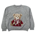 Le Bebe' Maglia Girocollo tinta unita con Orso Grigio per Bambino LBG6134J GRIGIO LE BEBE' 